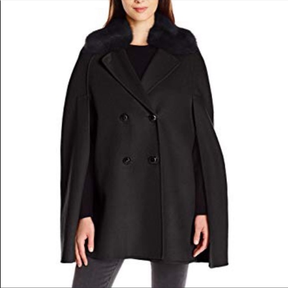 🖤Anthro NL Black Cape Winter Jacket🐆 - Picture 1 of 9
